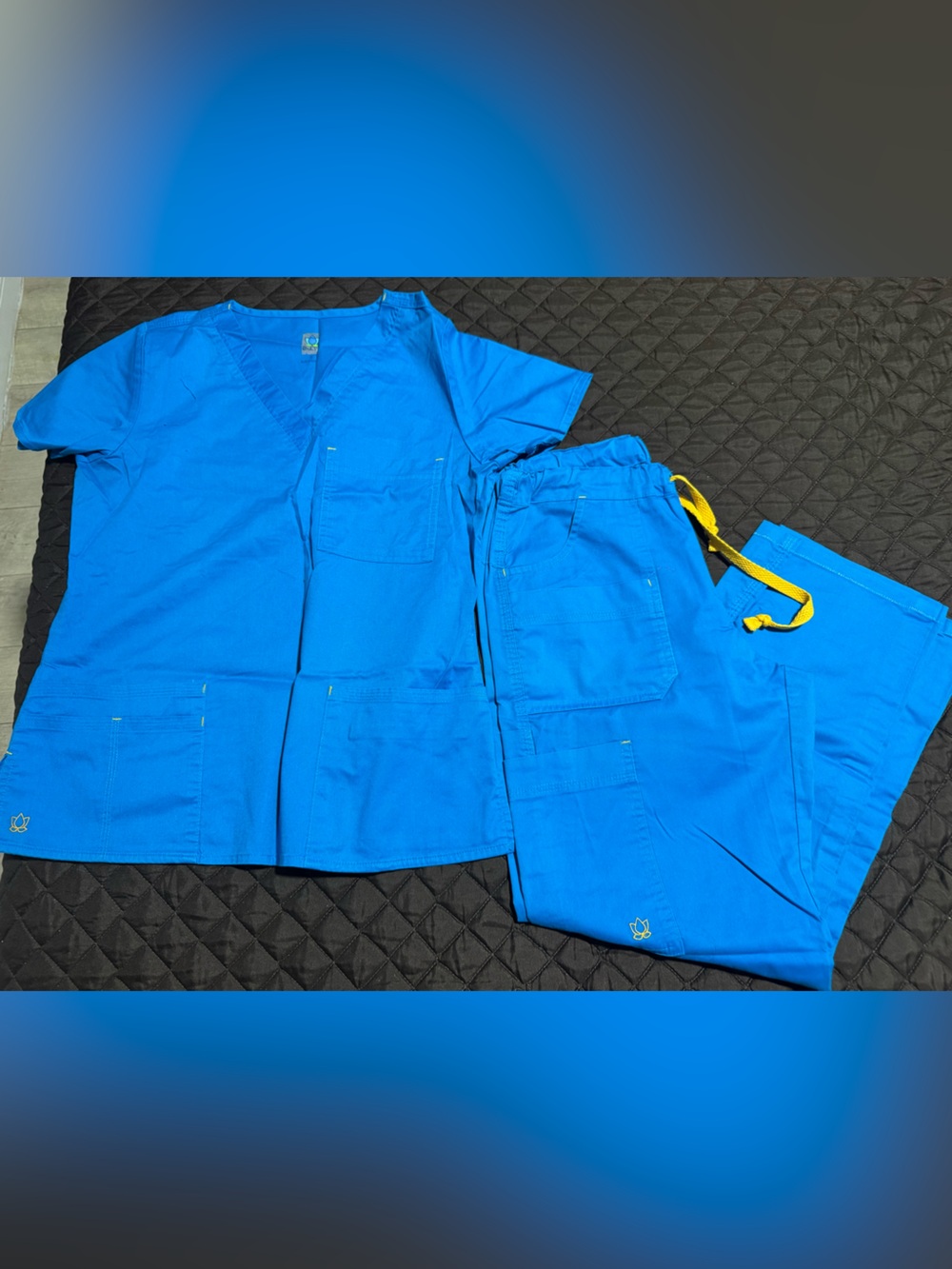Unbranded l Woman Medical Scrub Pants - Bright Blue